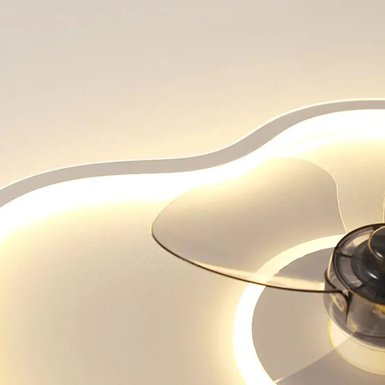 White Irregular Ceiling Fan with Light