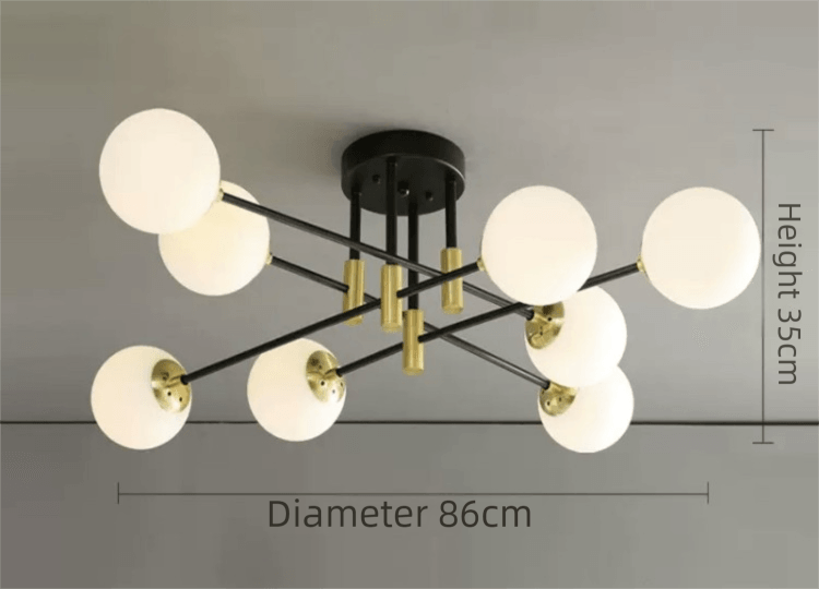 Glass Globe Modern LED Ceiling Light