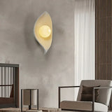 Leaf-Shaped Resin Living Room Wall Light