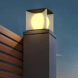 Cube Globe Solar Fence Pillar Lights