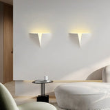 V-shaped modern white recessed wall light