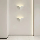 V-shaped modern white recessed wall light