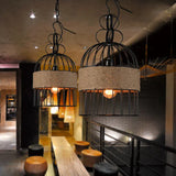 Birdcage Iron Rope Restaurant Pendant Light