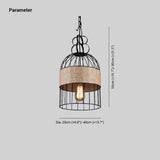 Birdcage Iron Rope Restaurant Pendant Light