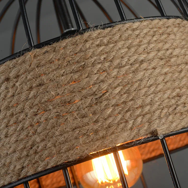 Birdcage Iron Rope Restaurant Pendant Light