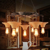 Inverted Cone Rope Industrial Kitchen Chandelier