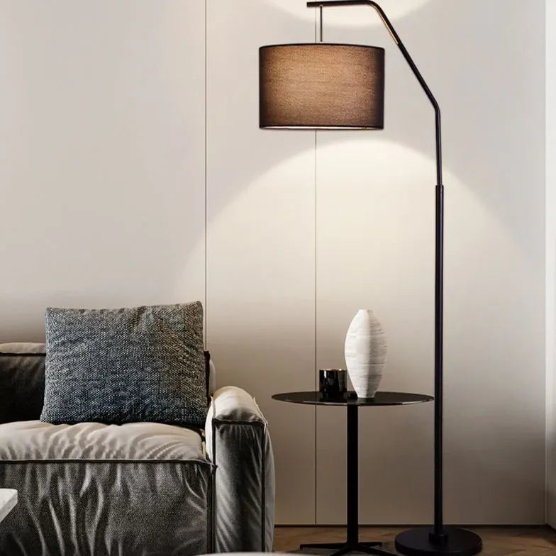 Round Shade Minimalist Arched Floor Lamp