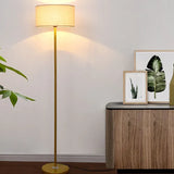 Cylindrical Slim Metal Minimalist Floor Lamp