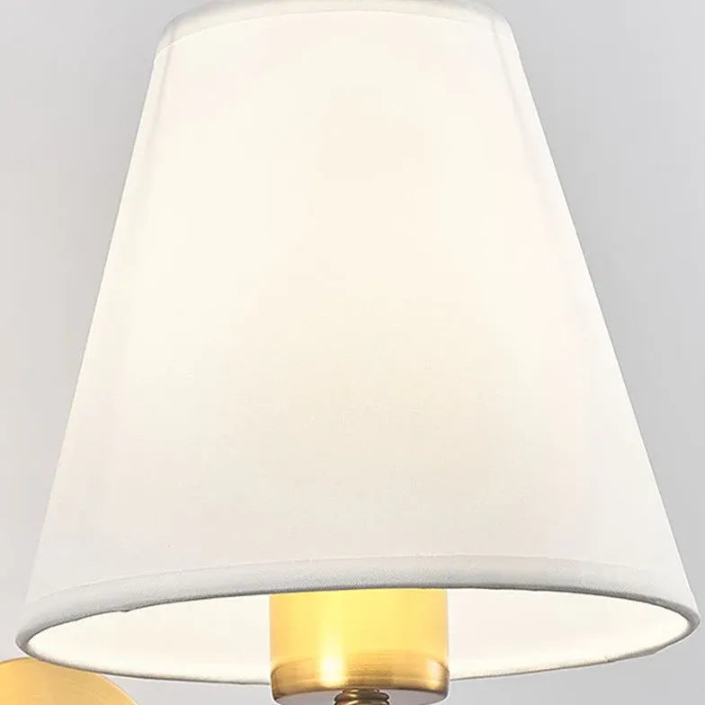 Fabric Lampshade Modern Gold Wall Lights