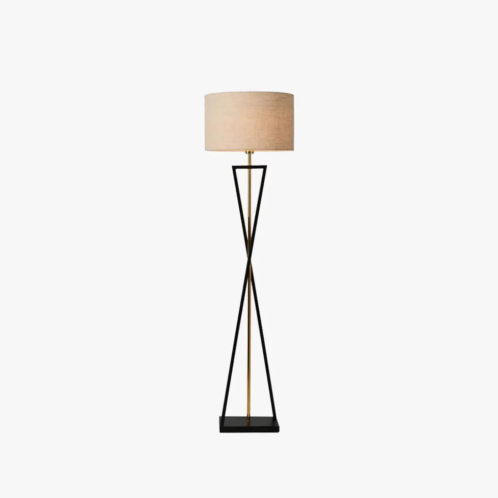 Dark Fabric Modern Tripod Floor Lamp