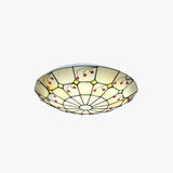 Colorful Round Glass Elegant Ceiling Light