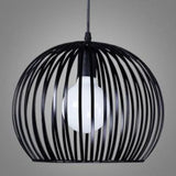 Black Iron Woven Sphere Pendant Light