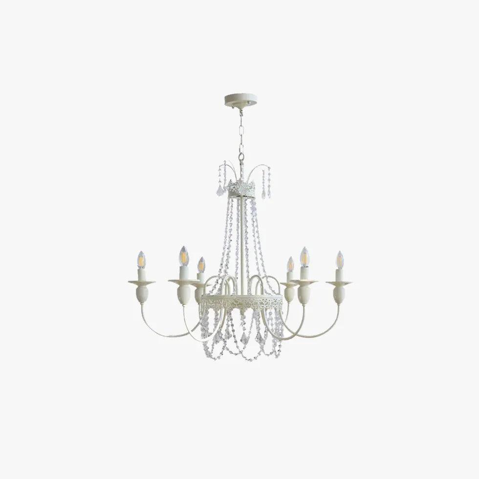 Crystal Chandelier Lights in Vintage Cream Style