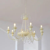 Crystal Chandelier Lights in Vintage Cream Style