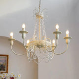 Crystal Chandelier Lights in Vintage Cream Style