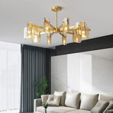 Gold Multi-Arm Living Room Chandelier