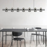 Multi-Light Linear Glass Kitchen Pendant Light