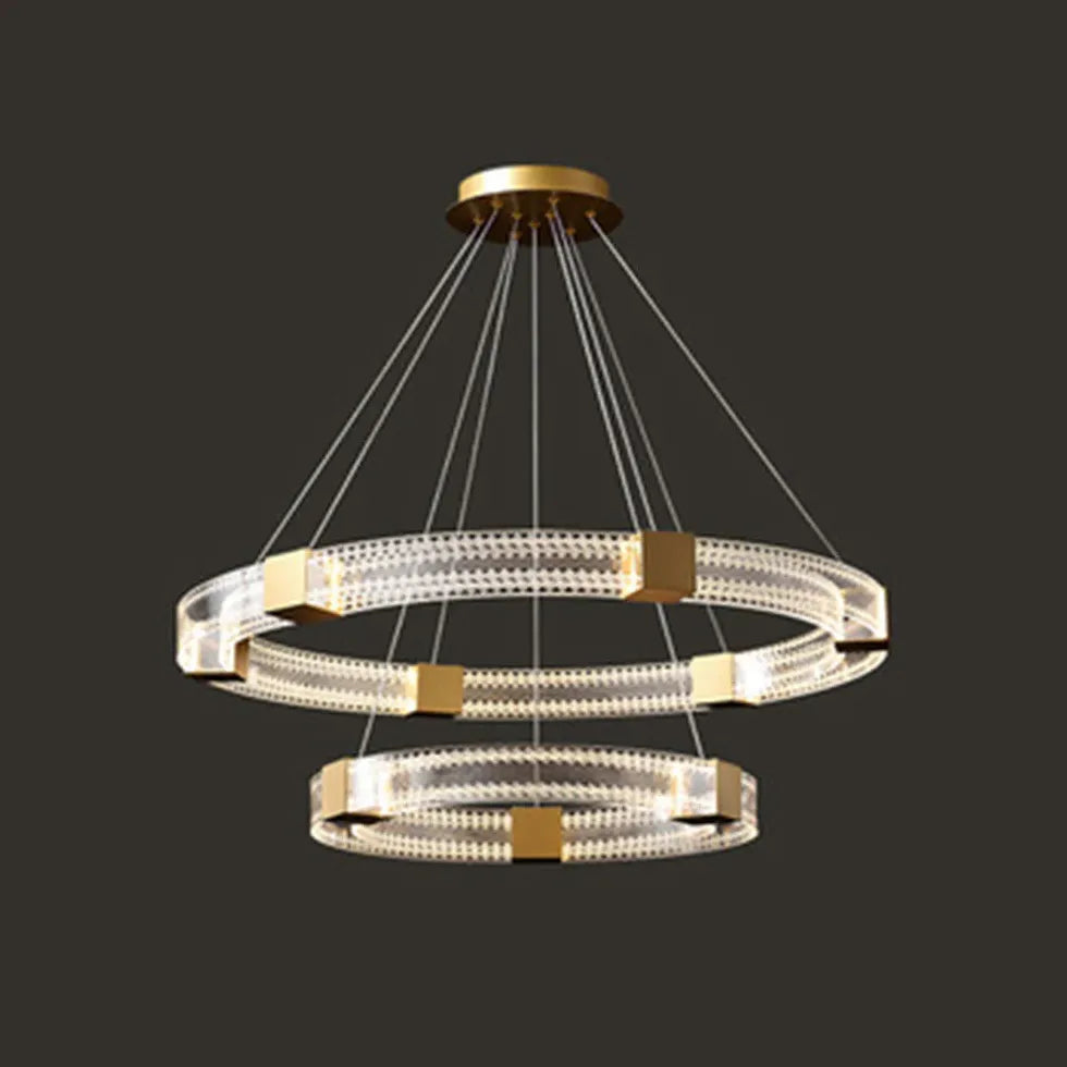 Acrylic Ring Gold LED Pendant Light