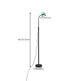 Green Lampshade Metal Pole Floor Lamp