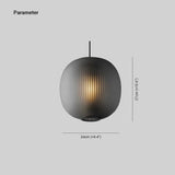 Smoky Gray Frosted Glass Pendant Light