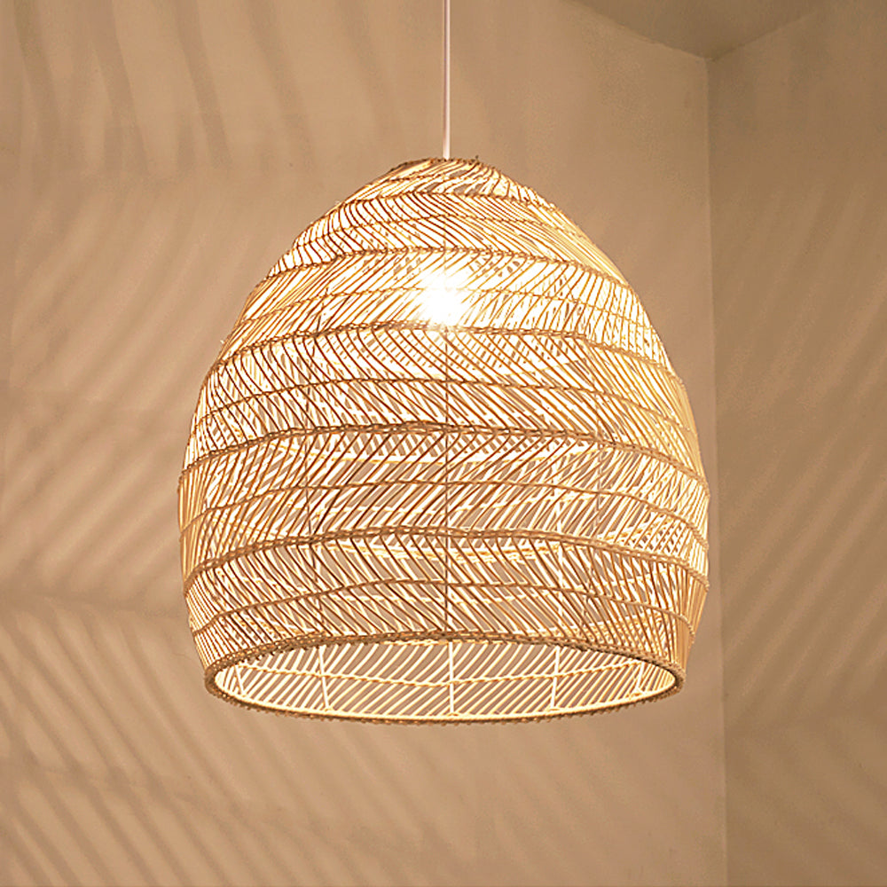 Boho  DIY Natural Rattan Pendant Lamp Shades