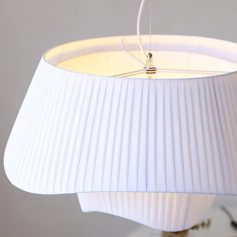 Cream Fabric Light Pendants Living Room Design