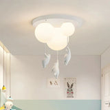 Cloud Bear Bedroom White Flush Ceiling Lights