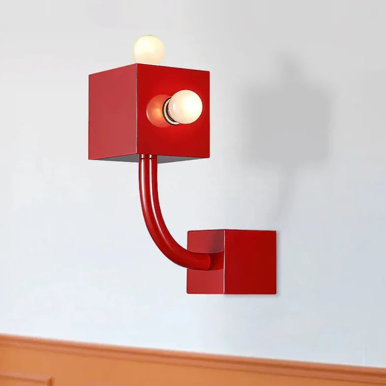 Red Cube Creative Modern Wall Lights