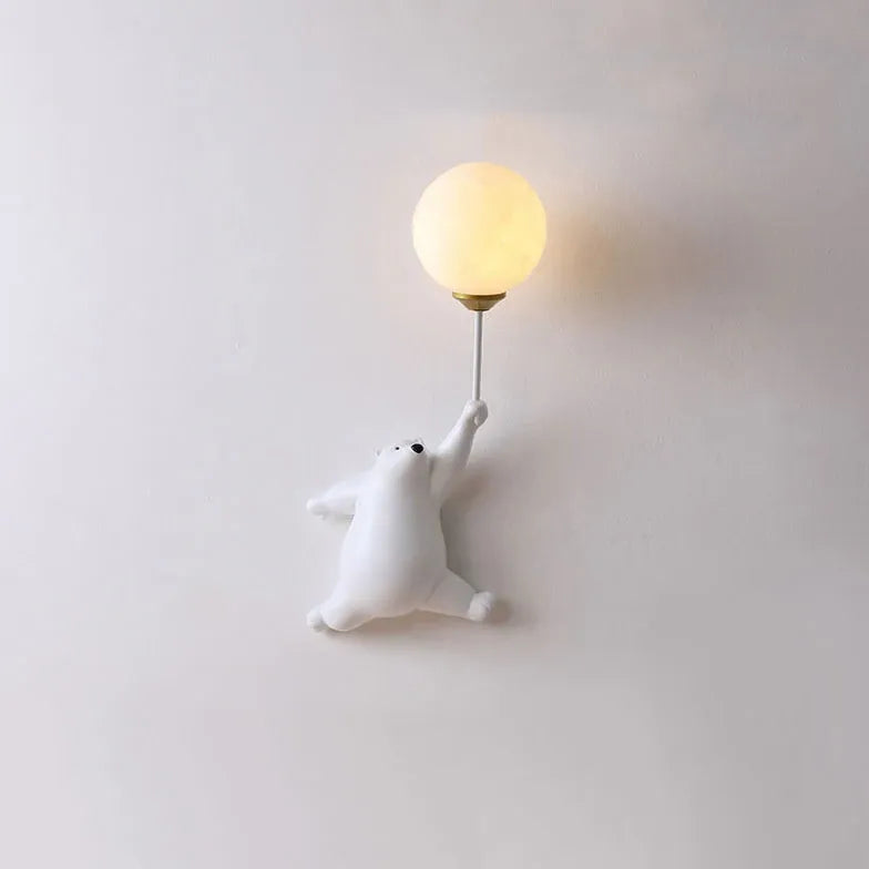 Bear Resin Children's Bedroom Wall Lights