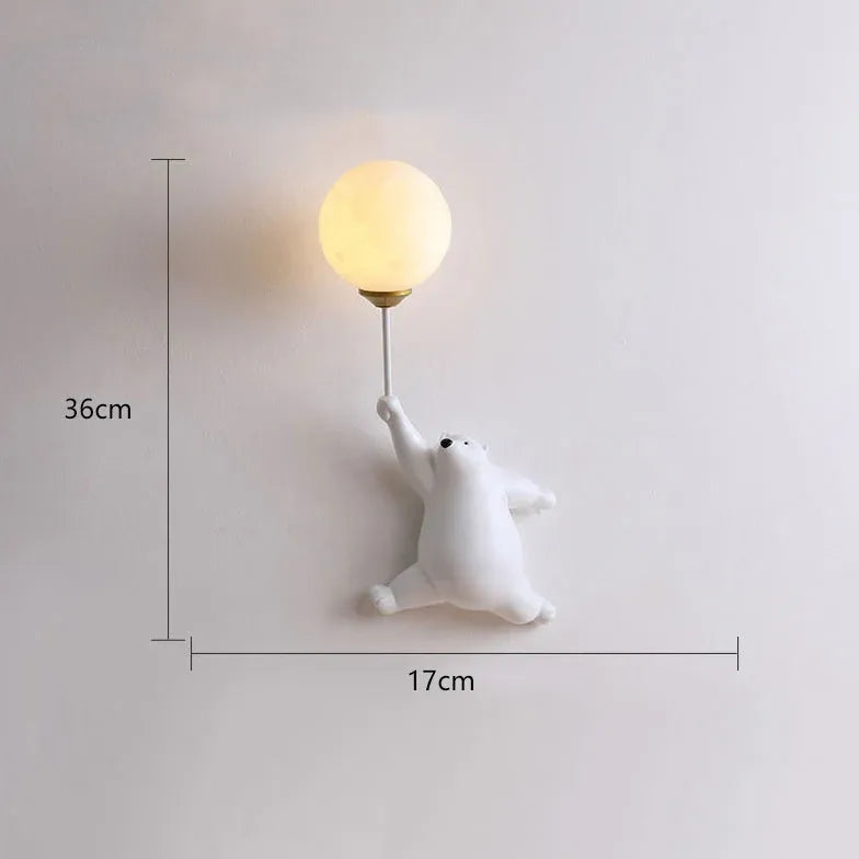 Bear Resin Children's Bedroom Wall Lights