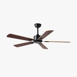 Five Leaf Wooden Vintage Restaurant Ceiling Fan Light - Clowas