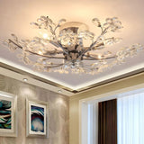 Flower Glass Modern Flush Ceiling Lights