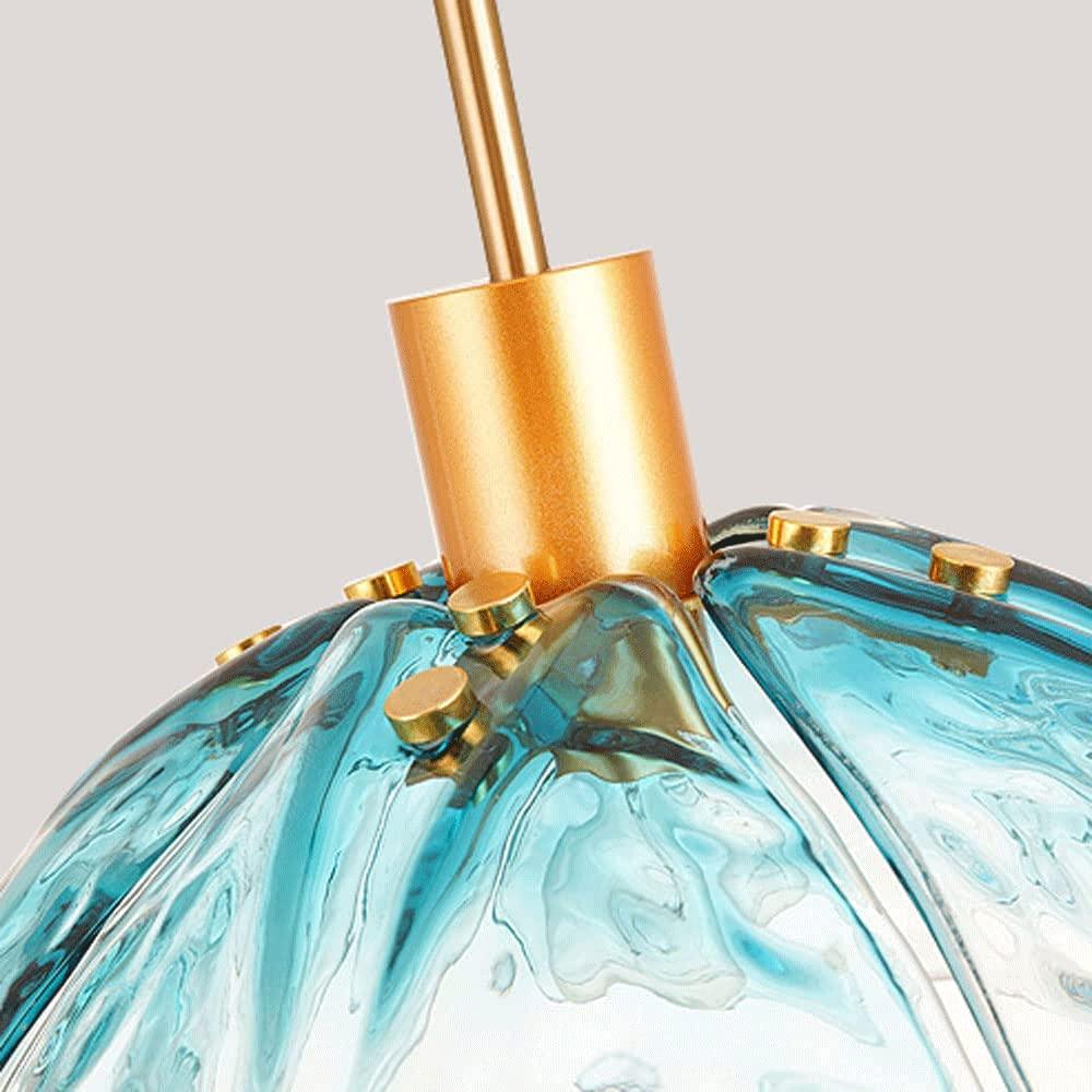 Modern Blue Glass Petal Pendant Light for Bedroom