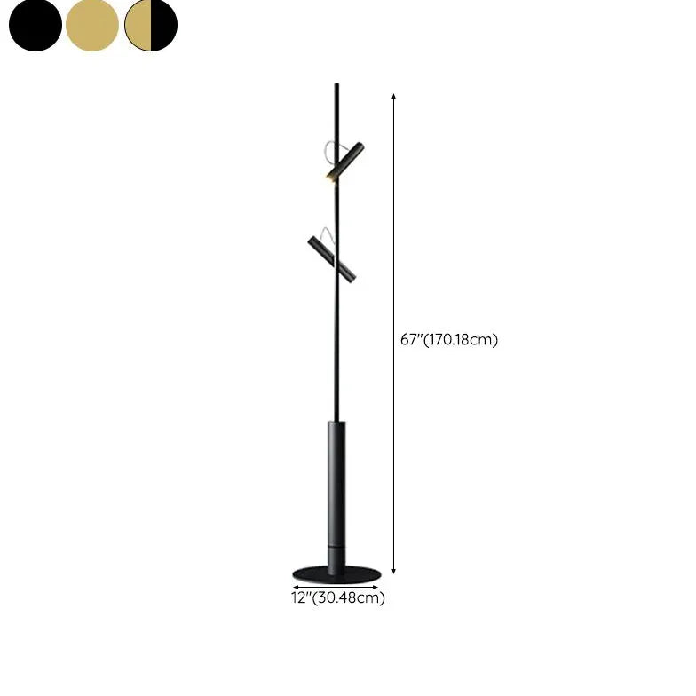 Multi-Head Adjustable Rod Floor Lamp