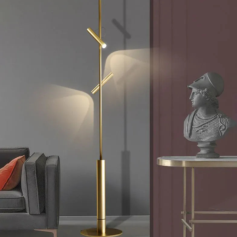 Multi-Head Adjustable Rod Floor Lamp