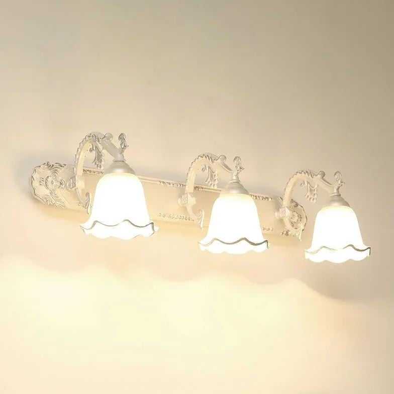 French Carving Glass Bathroom Wall Lights