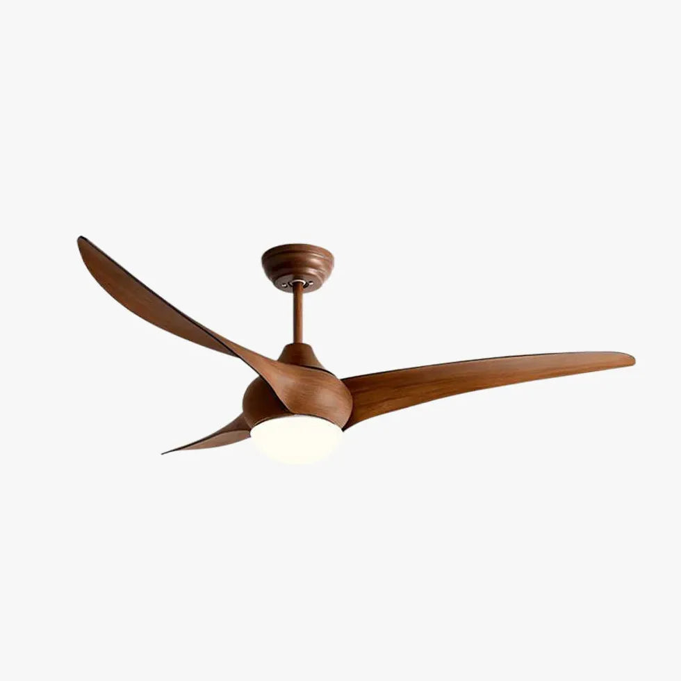 Brown Streamlined Ceiling Fan with Light