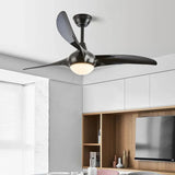 Brown Streamlined Ceiling Fan with Light