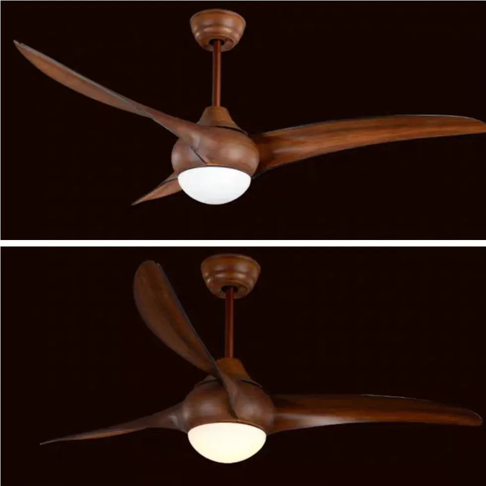 Brown Streamlined Ceiling Fan with Light