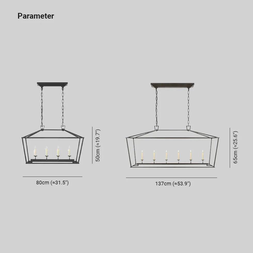 American Vintage Iron Candle Chandelier for Bar
