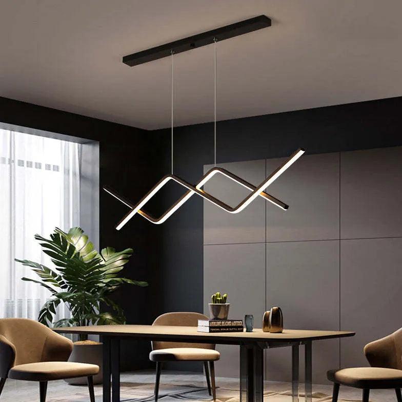 Geometric Strips Kitchen Pendant Light