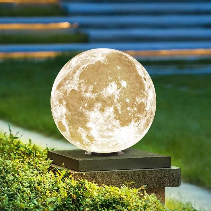 Solar Moon Landscape Pillar Outdoor Sphere Light