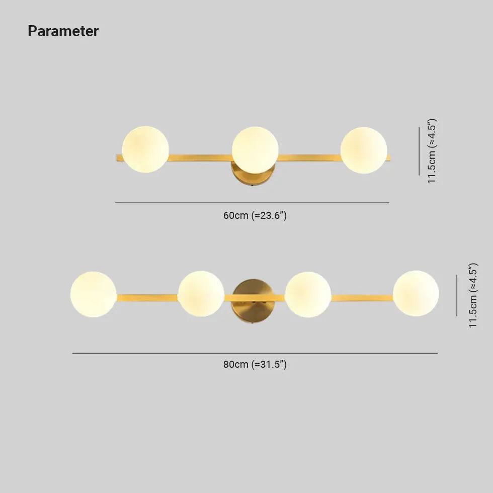 Contemporary Gold Wall Lights for Bathroom Vanity