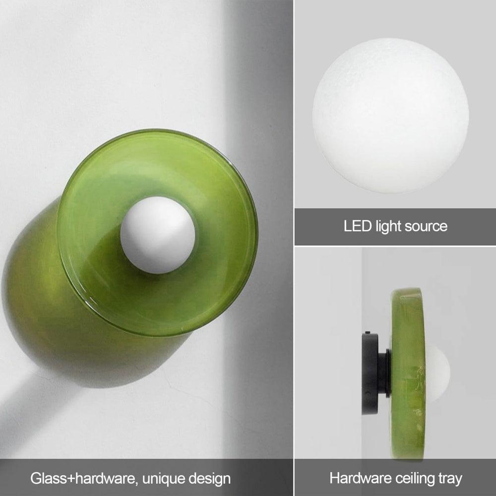 Vintage Glass Ceiling Light Fitting for Bedroom