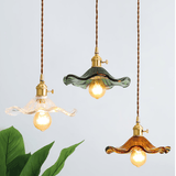 Disc Dining Room Metal and Glass Pendant Light