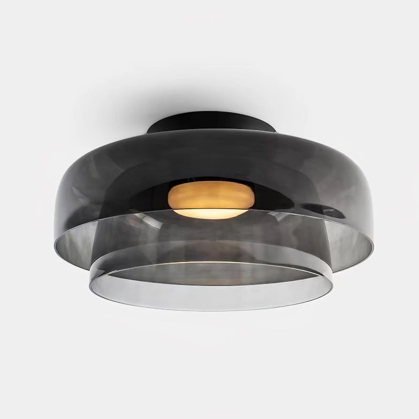 Nordic Multi-Layer Glass Flush Mount Ceiling Light for Bedroom