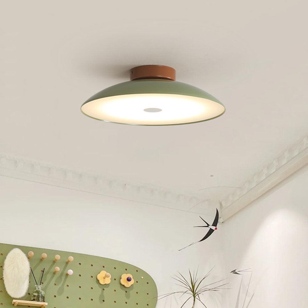 Full Spectrum Green Flush Ceiling Light for Dining Room