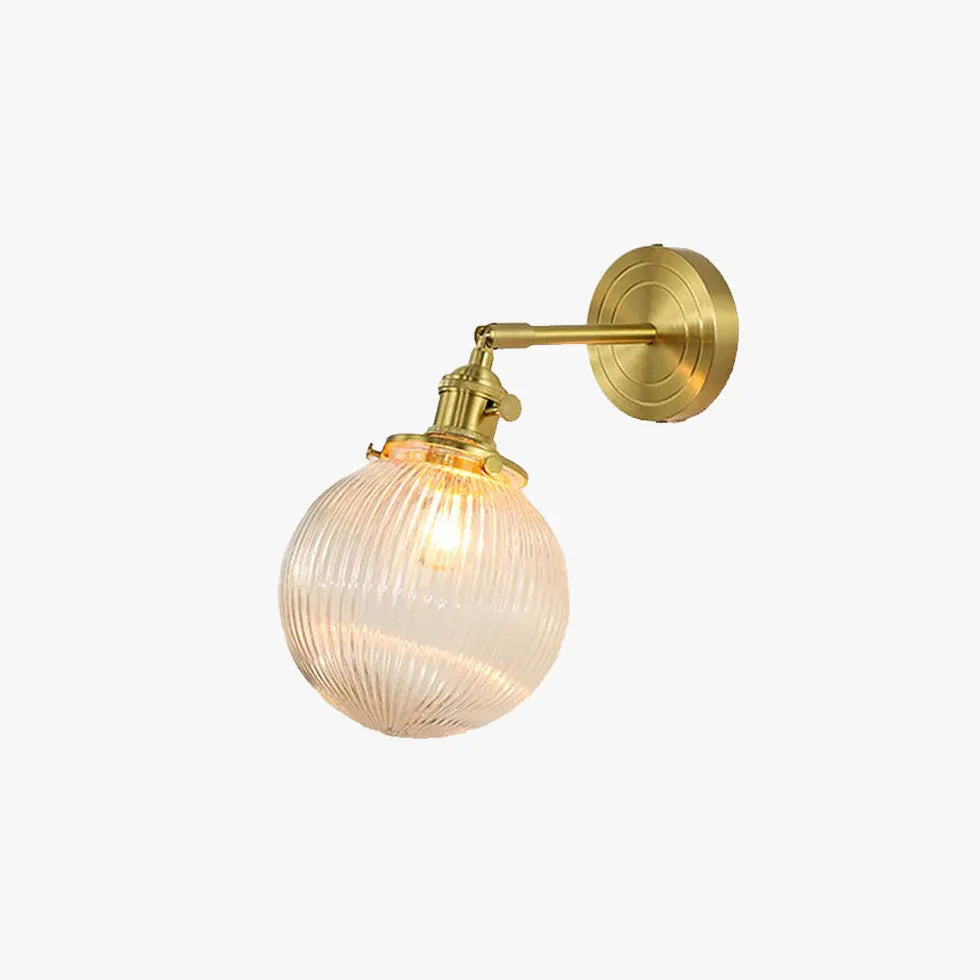 Transparent glass Vintage Gold Wall Lights