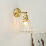 Transparent glass Vintage Gold Wall Lights