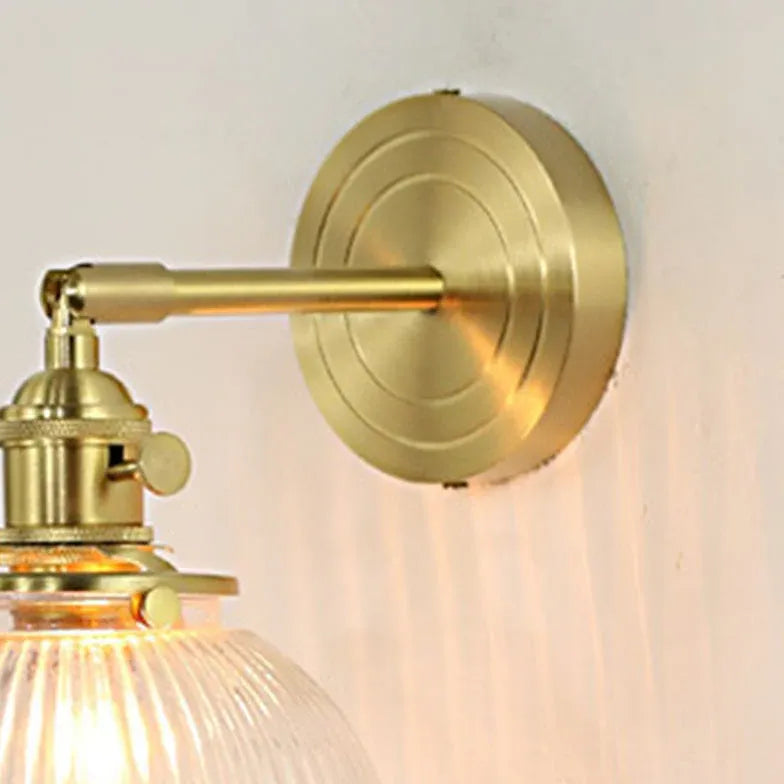 Transparent glass Vintage Gold Wall Lights